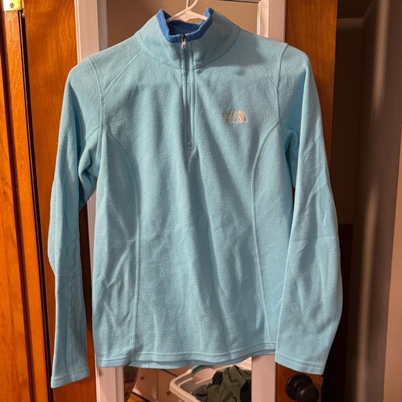 The North Face Tops - The North Face Sky Blue Half-Zip Fleece